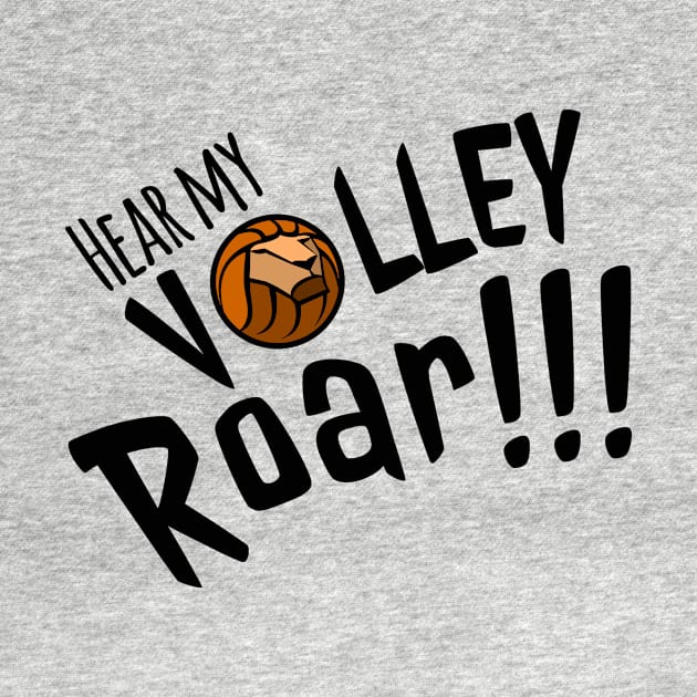 Volleyball Lion Designer Shirt by Qwerdenker Music Merch